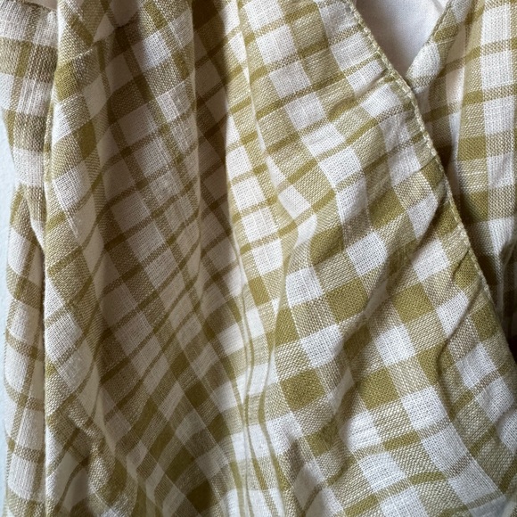 Free People Green Gingham Wrap Dress | NWT - Picture 2 of 7